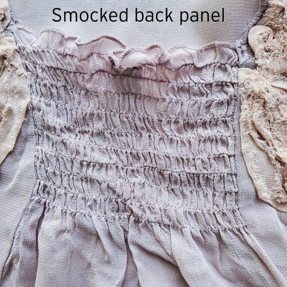 New Romantics Free People Coquette Sheer Applique Scalloped Edge Pink Cami S - Picture 10 of 16